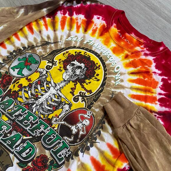 Liquid Blue Grateful Dead Bay Area Beloved 1997 Reprint Tie Dye Tee Size Medium - Picture 2 of 7
